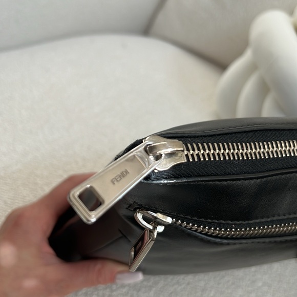 RARE Fendi Monster Interlocking Calf Slim Clutch Zippered Pouch Set - Picture 6 of 15
